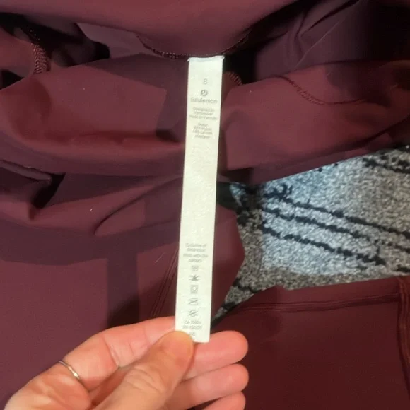 Lululemon Athletica Burgundy Leggings - Picture 4 of 6